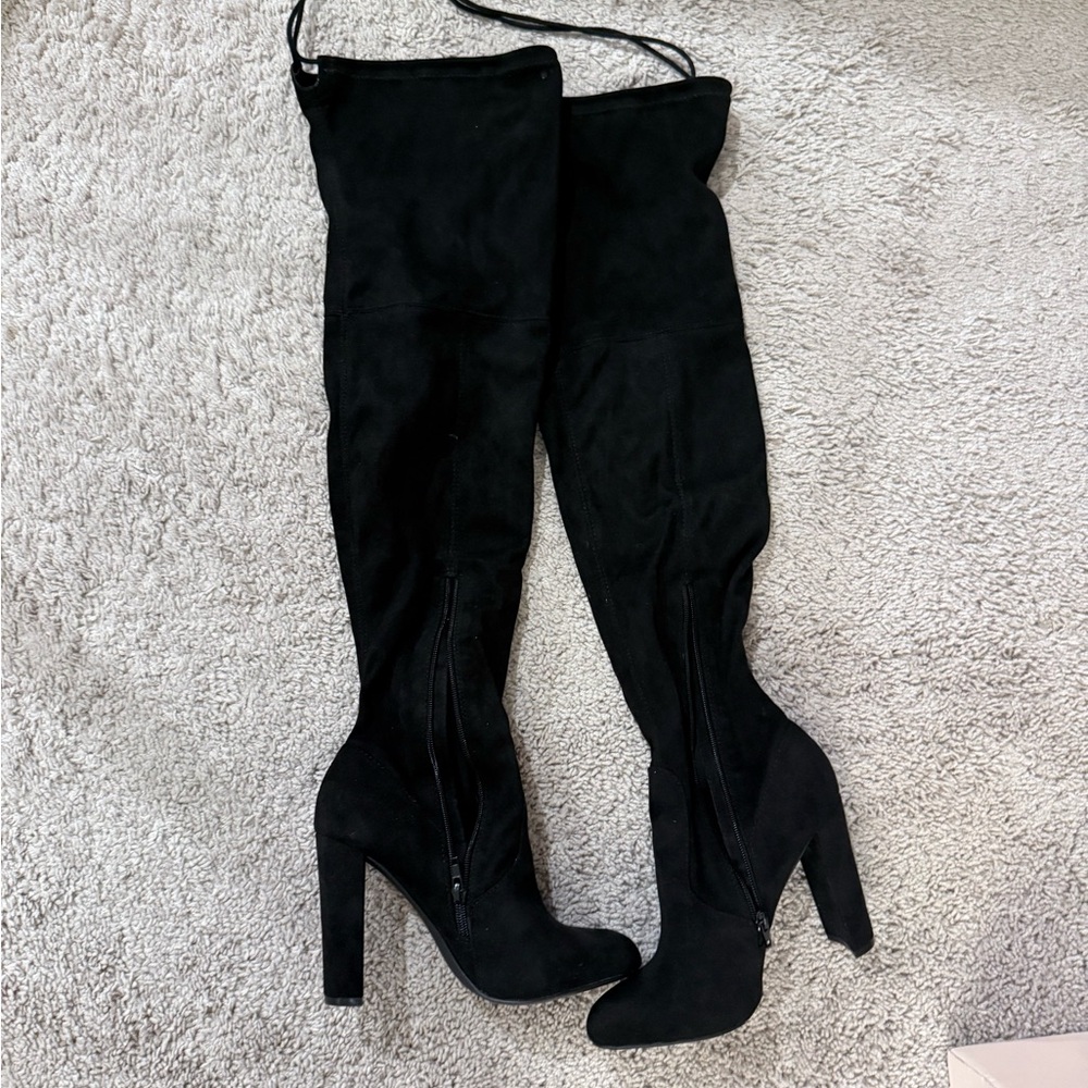 Justfab Black Over-the-Knee Women's Boots Philipa